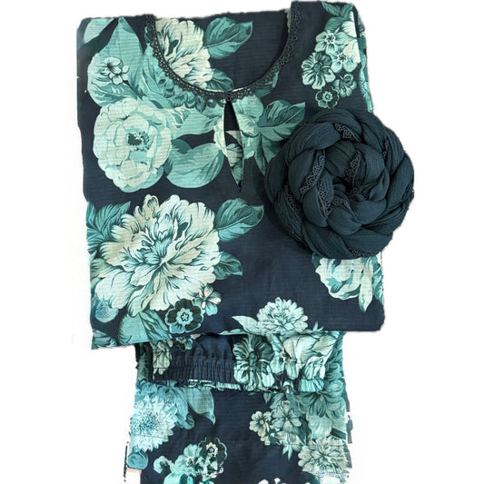Women's 2pcs Printed Shalwar Kameez(003)